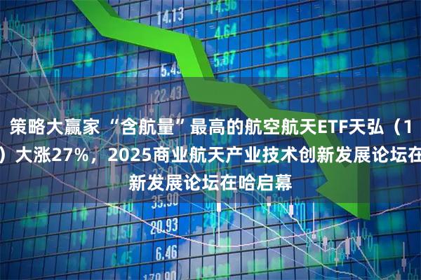 策略大赢家 “含航量”最高的航空航天ETF天弘（159241）大涨27%，2025商业航天产业技术创新发展论坛在哈启幕