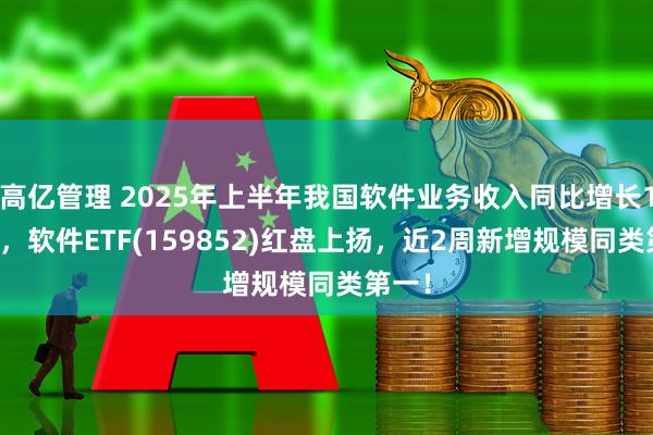 高亿管理 2025年上半年我国软件业务收入同比增长119%，软件ETF(159852)红盘上扬，近2周新增规模同类第一！